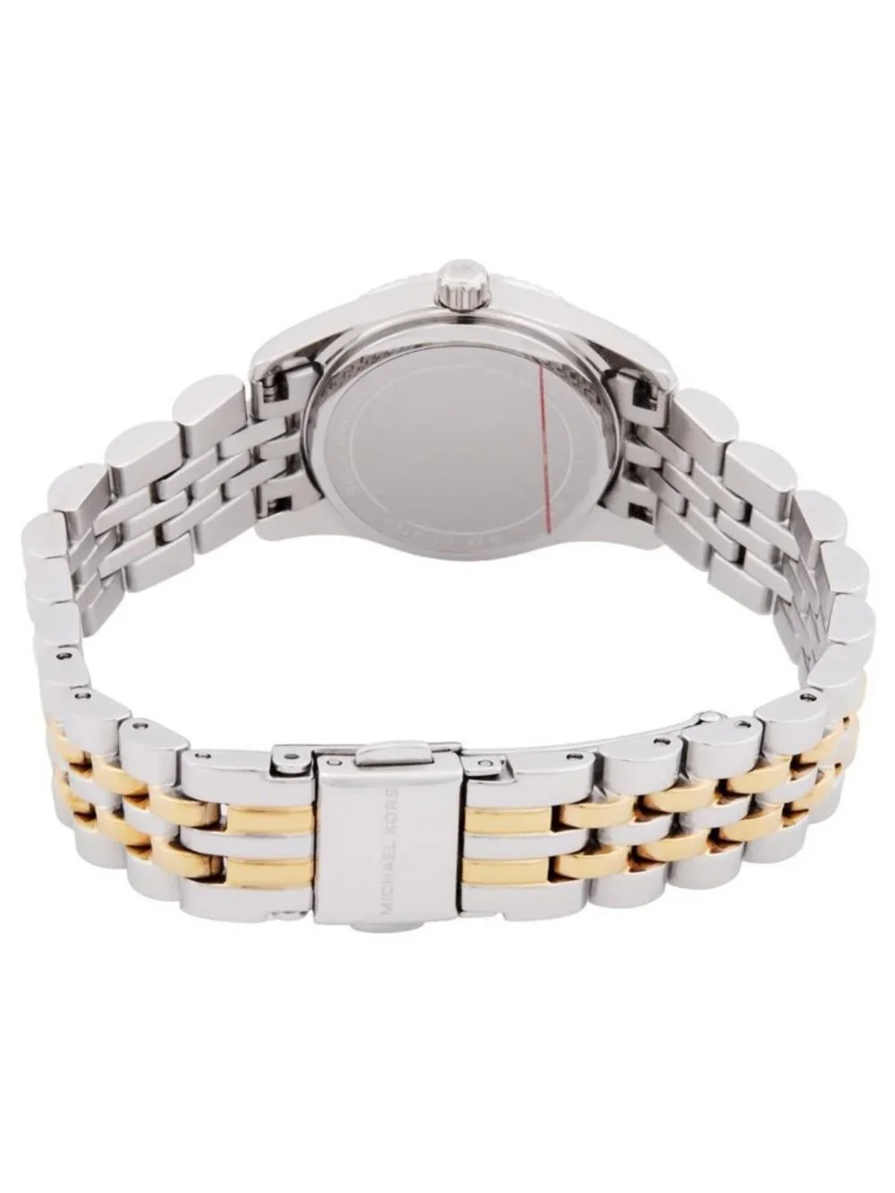 NWT Michael Kors Lexington Quartz Crystal White Dial Two-Tone Ladies Watch
